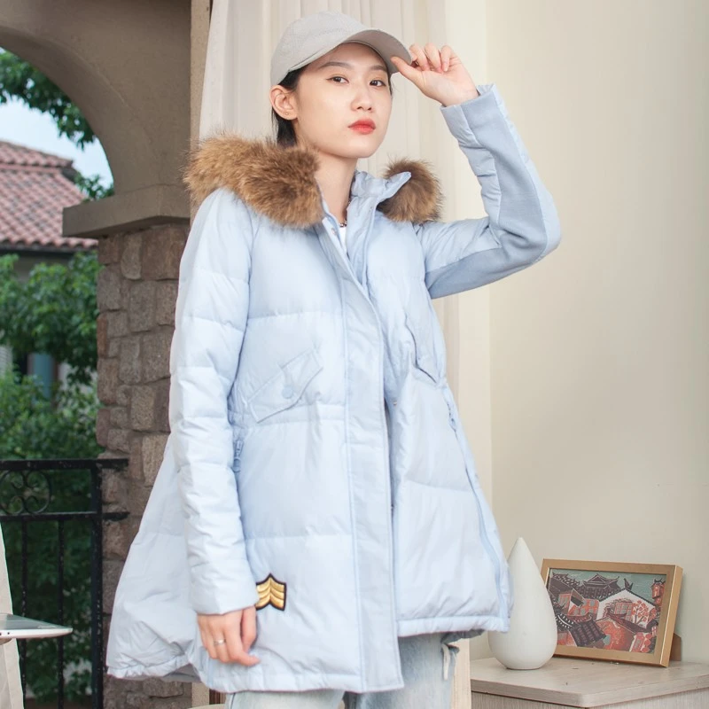 D91091 品牌新款女式宽松韩版羽绒服