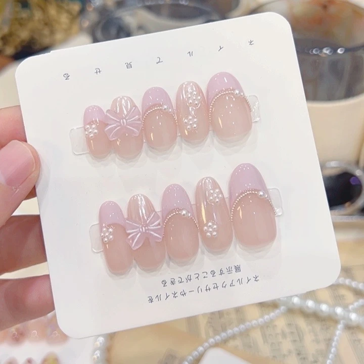 【香芋相遇】纯手工穿戴甲可重复使用10个甲片  15A