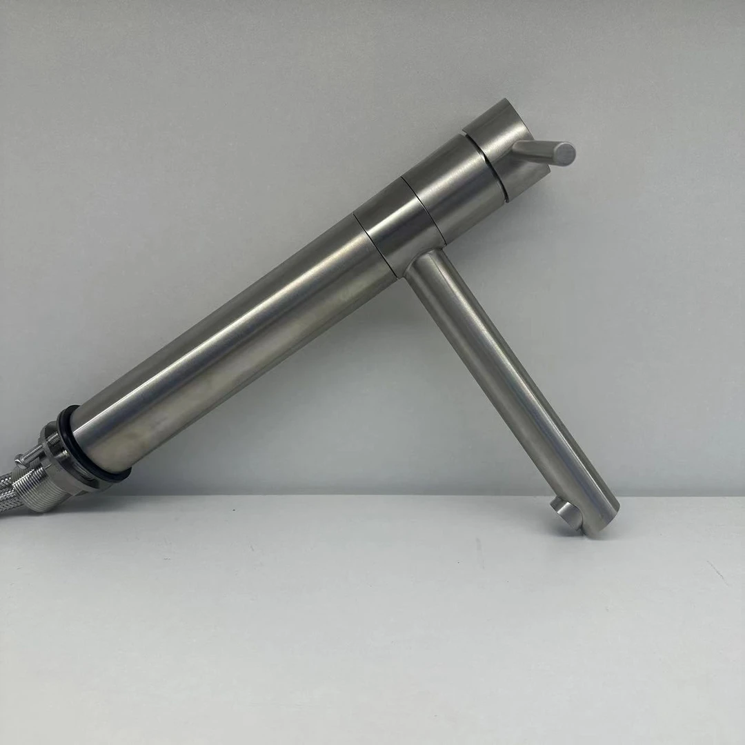 家用厨房浴室不锈钢304水龙头冷热双管可旋转