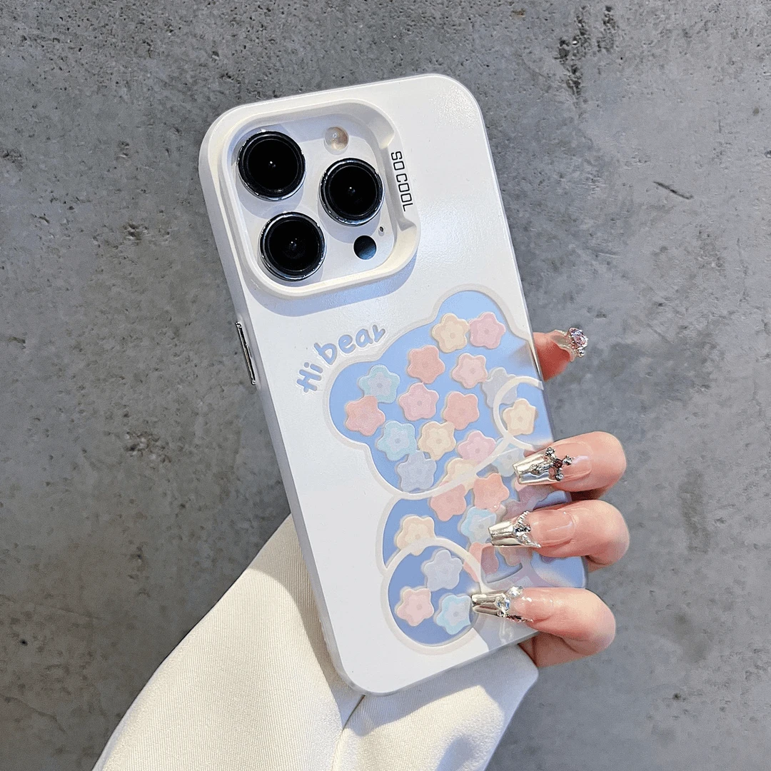 适用苹果16星星小熊彩银镭射适适oppo15华为prua70小米vivo红米ip