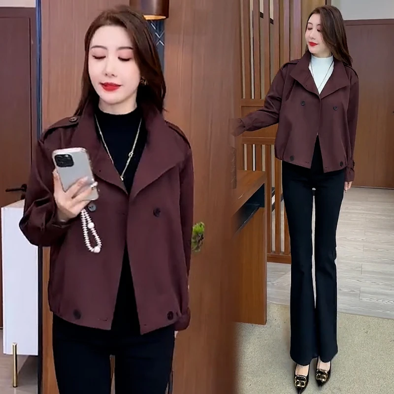 文艺复古英伦风短外套女2025年春秋季新款小个子经典气质夹克上衣