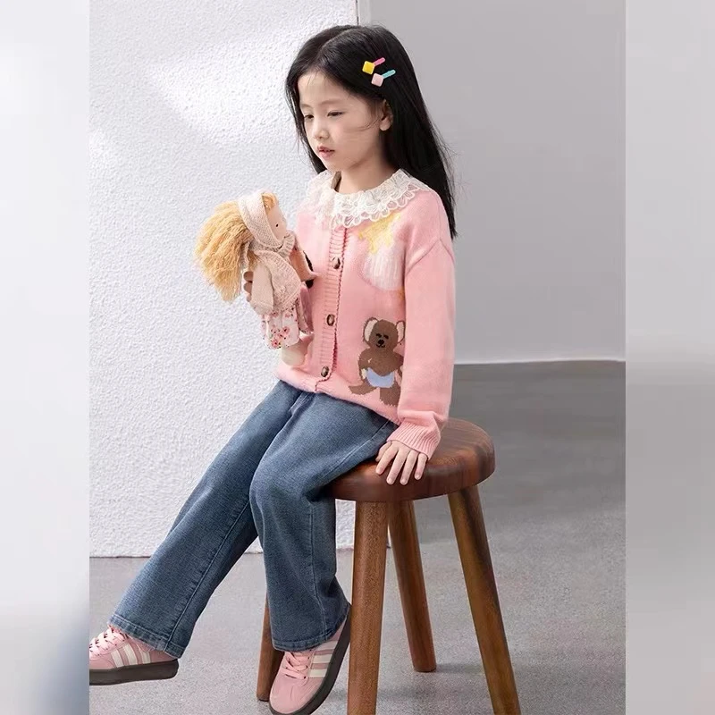 329毛衣外套开衫女童