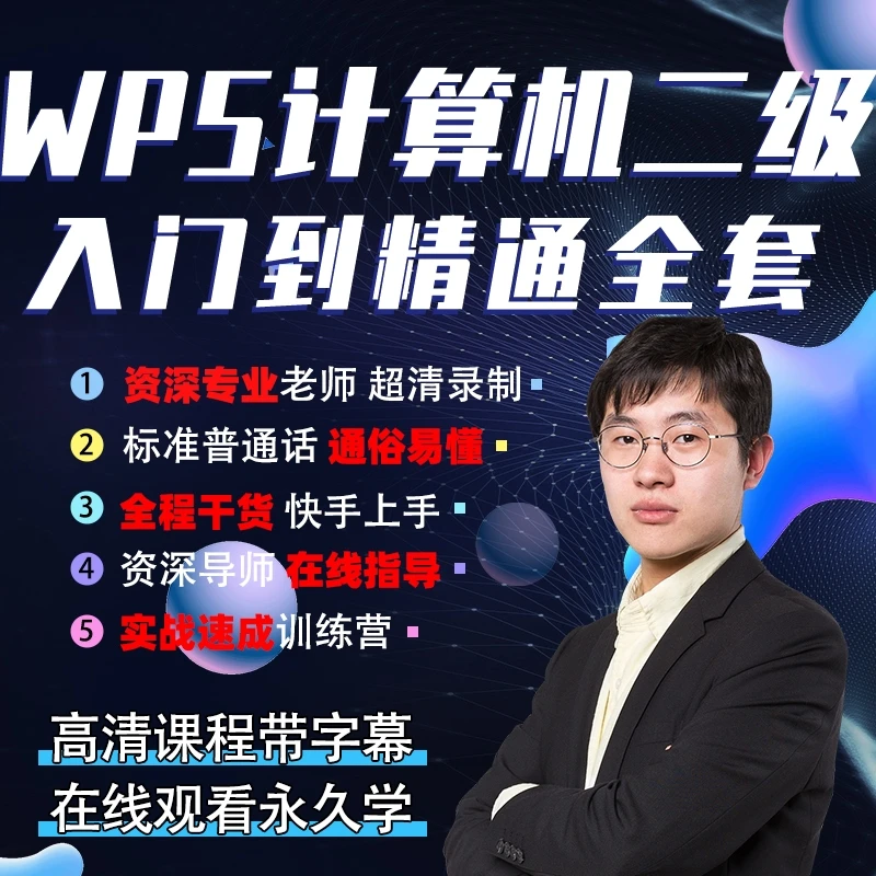 WPS-Office计算机二级入门到精通Excel/Word/PPT训练营视频课程