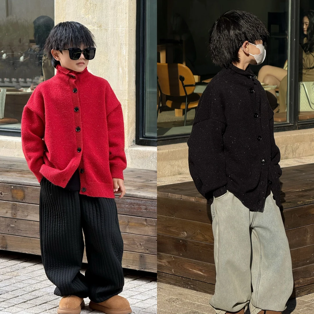 THE LUHAN 【坠入银河系】秋冬亮晶晶亲子装中大童开衫毛衣24679