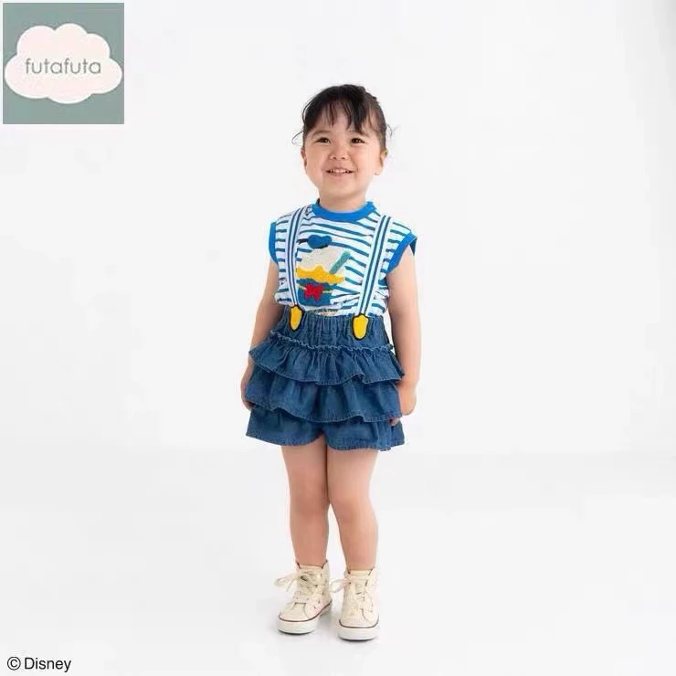 日单 可爱唐老鸭背带裙裤