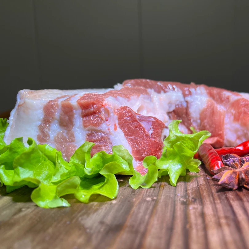 现场切块五花肉链接