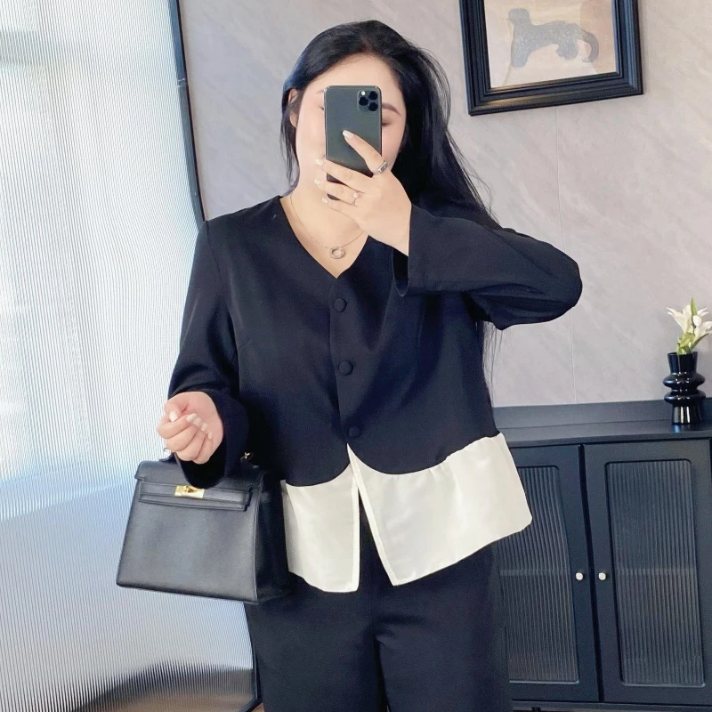 断码捡漏~伯爵千金 / 小香风拽姐西装套装1033花契200斤胖mm