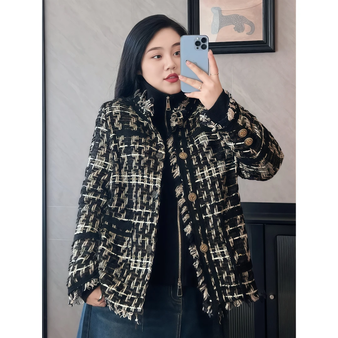 旖旎容貌 / 精致小香风优雅外套11629花契200斤胖mm秋冬小众显瘦