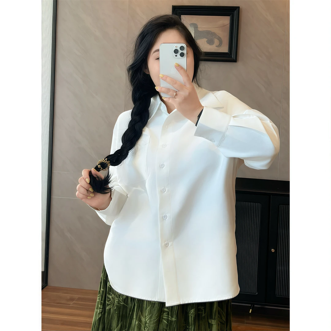 断码捡漏~隐衫之欲 / 老钱慵懒风秋冬磨毛款法式衬衫12927花契1