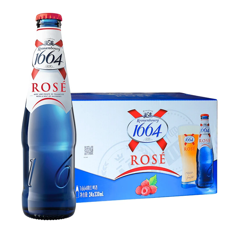[送货上门]1664桃红啤酒瓶装9.6°P250ml*24