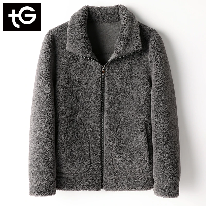 TG新款冬季厚款保暖时尚颗粒绒立翻领外套 2525-1
