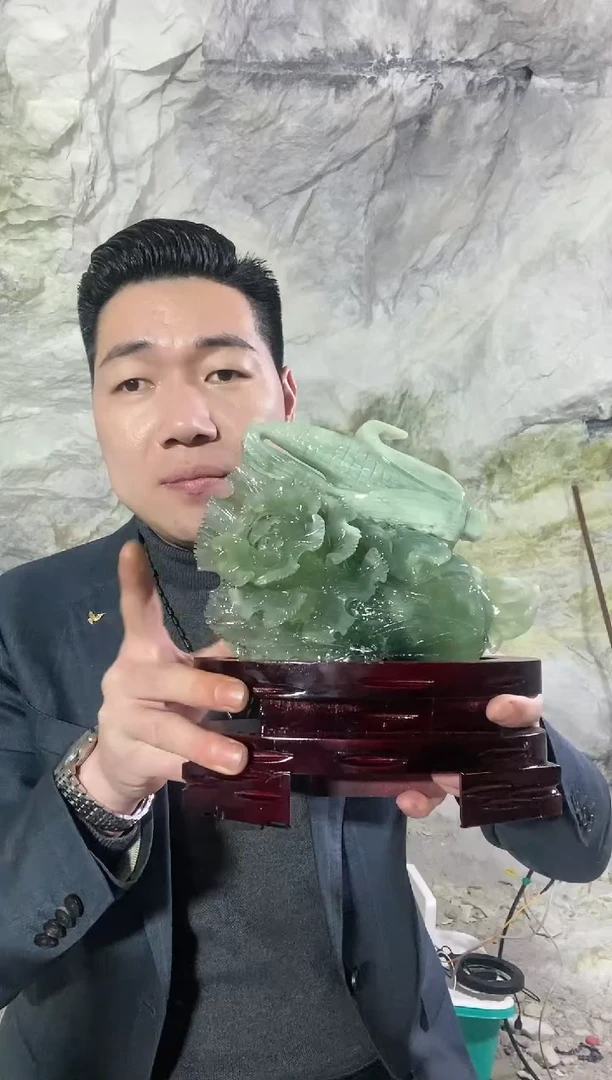 【闪购商品】定制蛇纹石玉摆件未镶嵌白菜玉米摆件