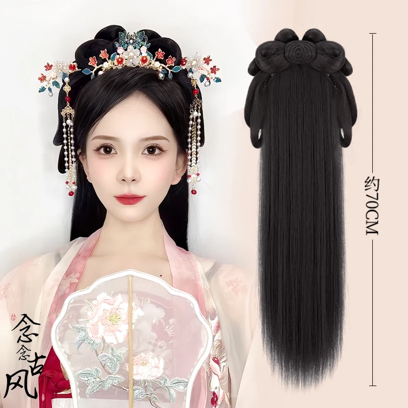 【春晓】汉服头饰古装假发一体式发箍全套发饰古风发髻盘发造型