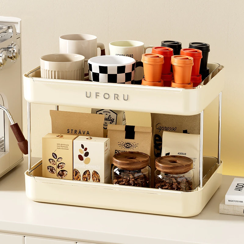 【新疆包邮】茶包收纳架桌面双层置物架咖啡多层零食办公室整理架
