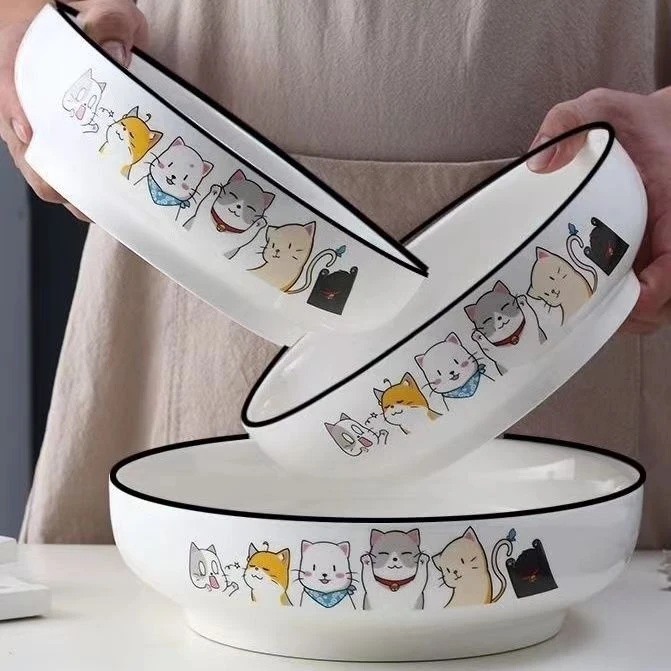 【新疆包邮】2个装9寸汤碗大号家用陶瓷饭店水煮肉加厚简约汤盆防烫