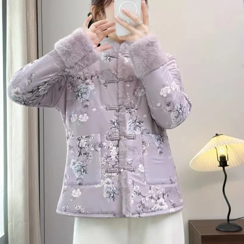 A 秋冬国风唐装盘扣棉衣棉袄22衣襟因工艺繁杂微微对不齐介意勿拍