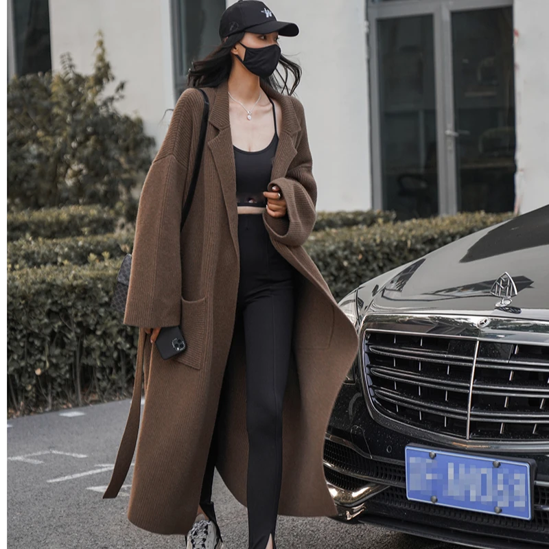 韩版慵懒风高级感针织大毛衣女2025年春季新款设计感宽松显瘦外套