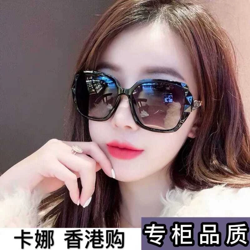 【卡娜香港购】GM新款偏光女太阳镜大框圆脸长脸防紫外线潮流网红