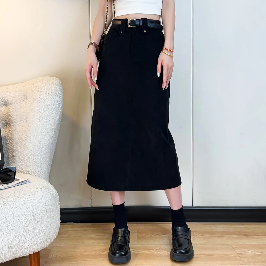 美拉德-潮流A字韩版高腰显瘦气质休闲时尚半身裙