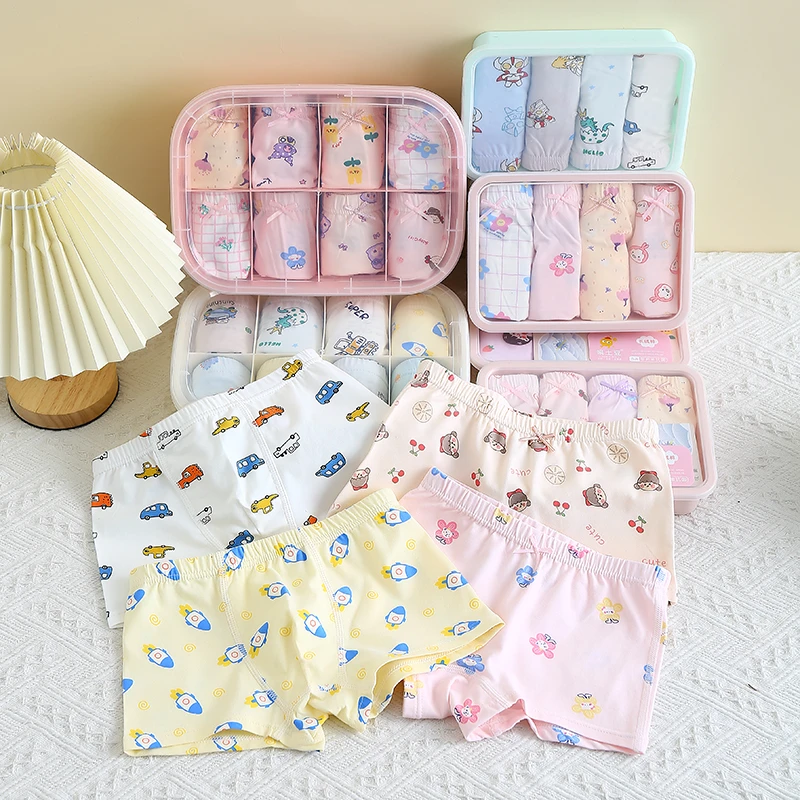 【小o爸女婴童专属】纯棉卡通学生儿童内裤平角5A类纯棉女童内裤