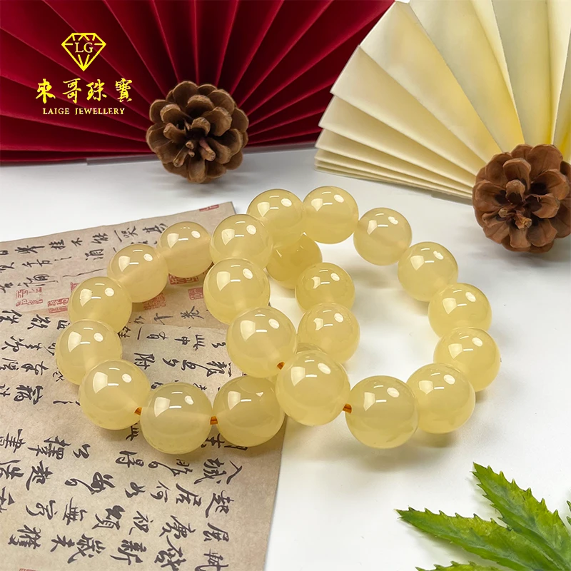 非金属非金属【来哥严选】时尚精美百搭大圆珠血龙参X辽手串k20