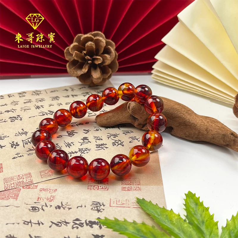 女神节福利【来哥严选】毕业级收藏缅甸血龙血树圆珠手串k12
