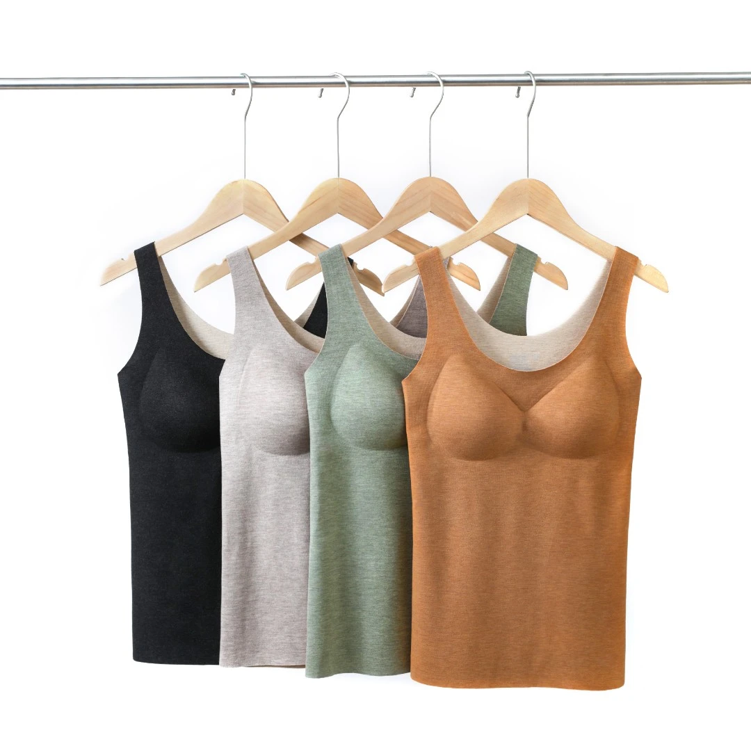 【夫夫专享】背心保暖无痕胸垫内搭上衣吊带女士免穿秋冬季柔软