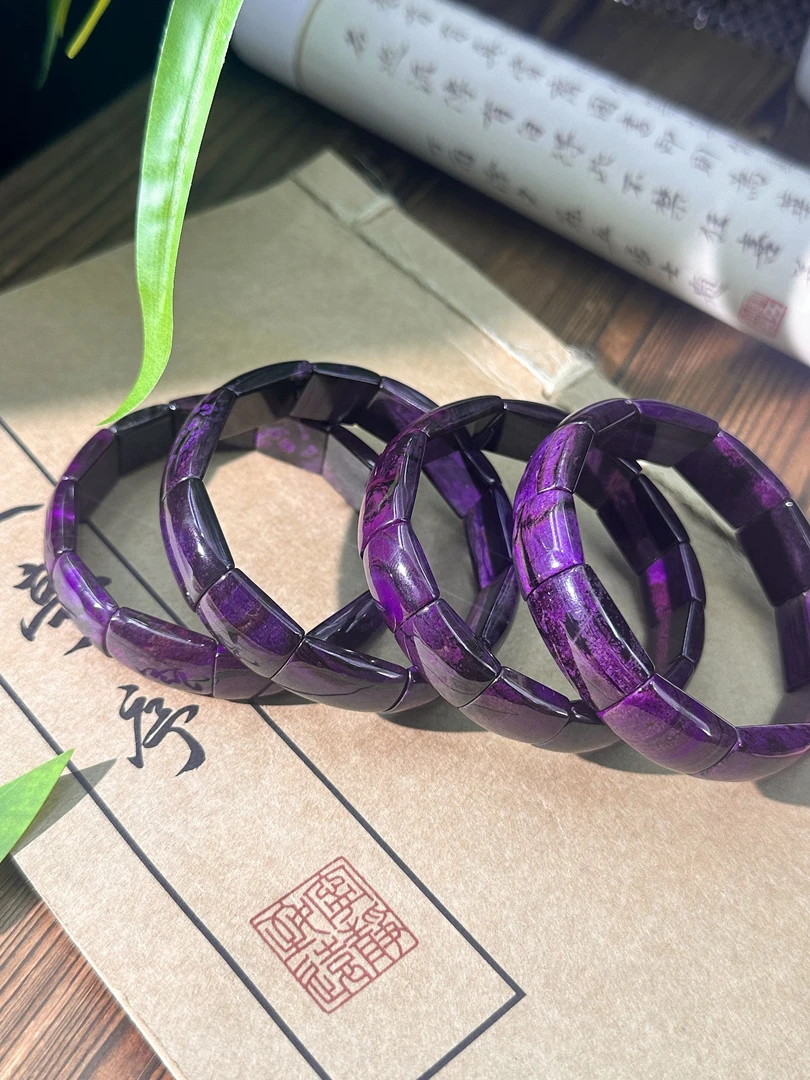 【大美】DM/南非老矿 舒俱来老油满紫大宽条手排@多样性发其一