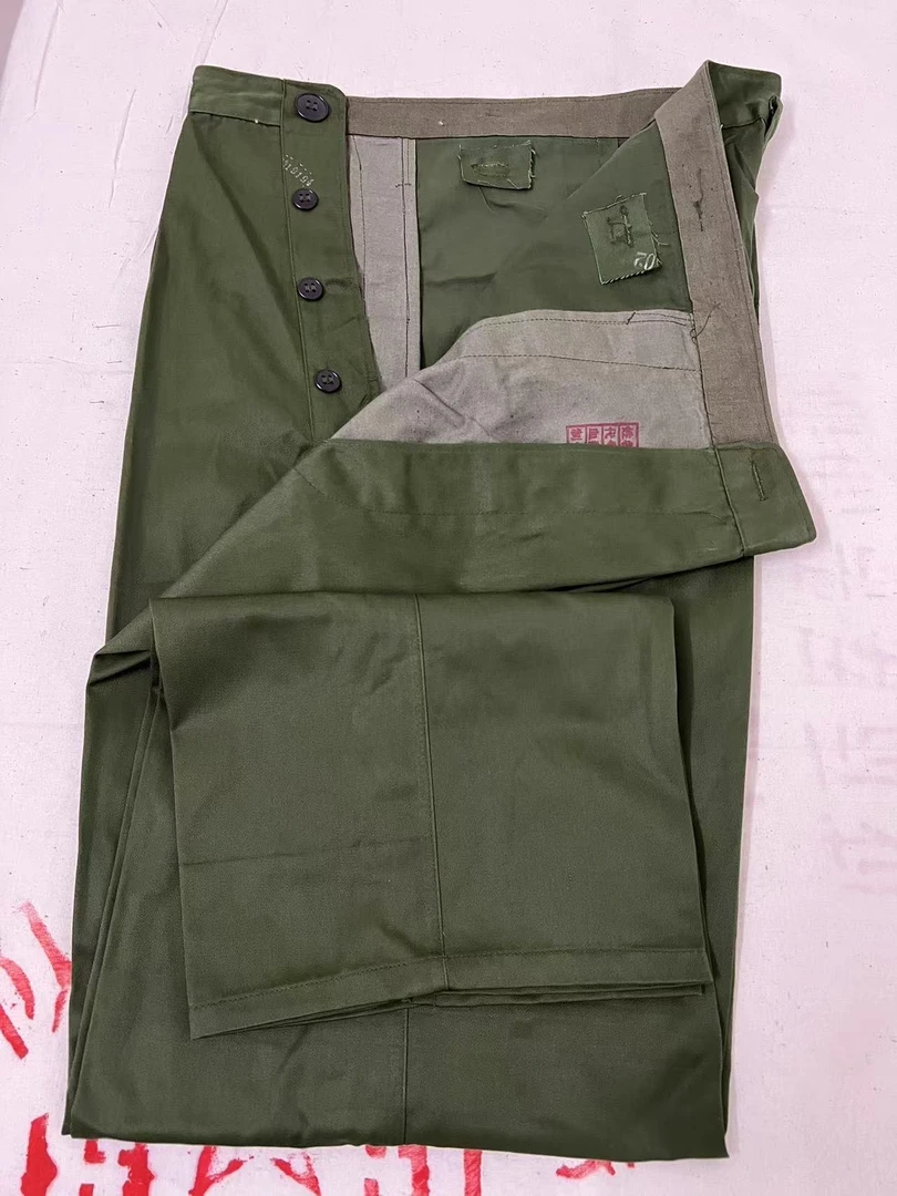 库存老货老式黄涤卡单裤