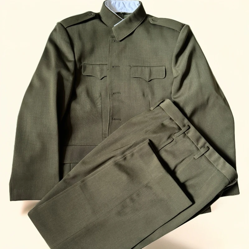 中山装马裤呢冬常服套装怀旧收藏