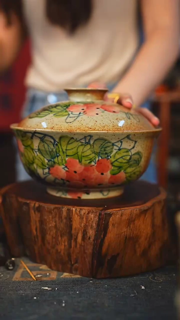 【闪购商品】瓷片手工手绘,高温釉下彩
