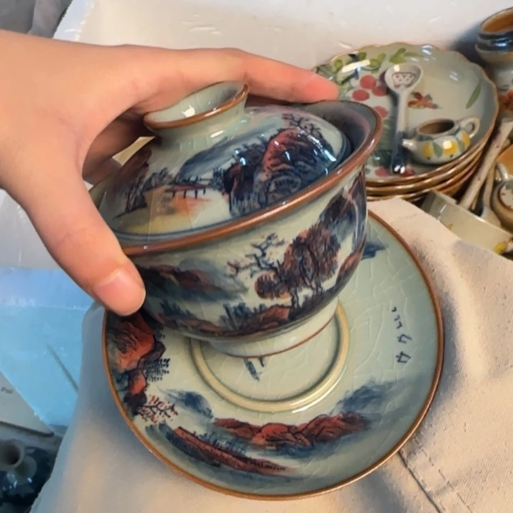 瓷片景德镇陶瓷手工手绘