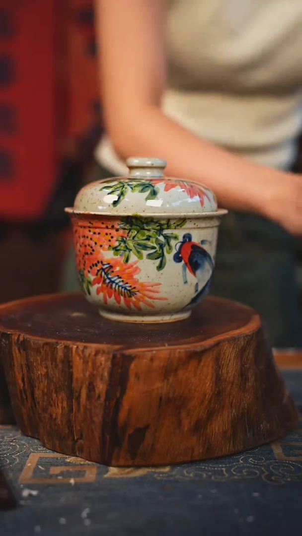 【闪购商品】瓷片手工手绘,高温釉下彩