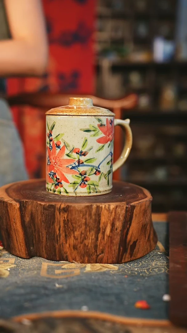 【闪购商品】瓷片手工手绘，高温釉下彩