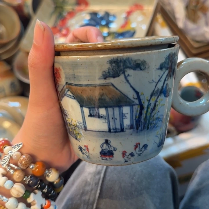 瓷片景德镇釉下五彩高温瓷