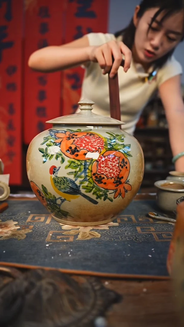 【闪购商品】瓷片手工手绘,高温釉下彩