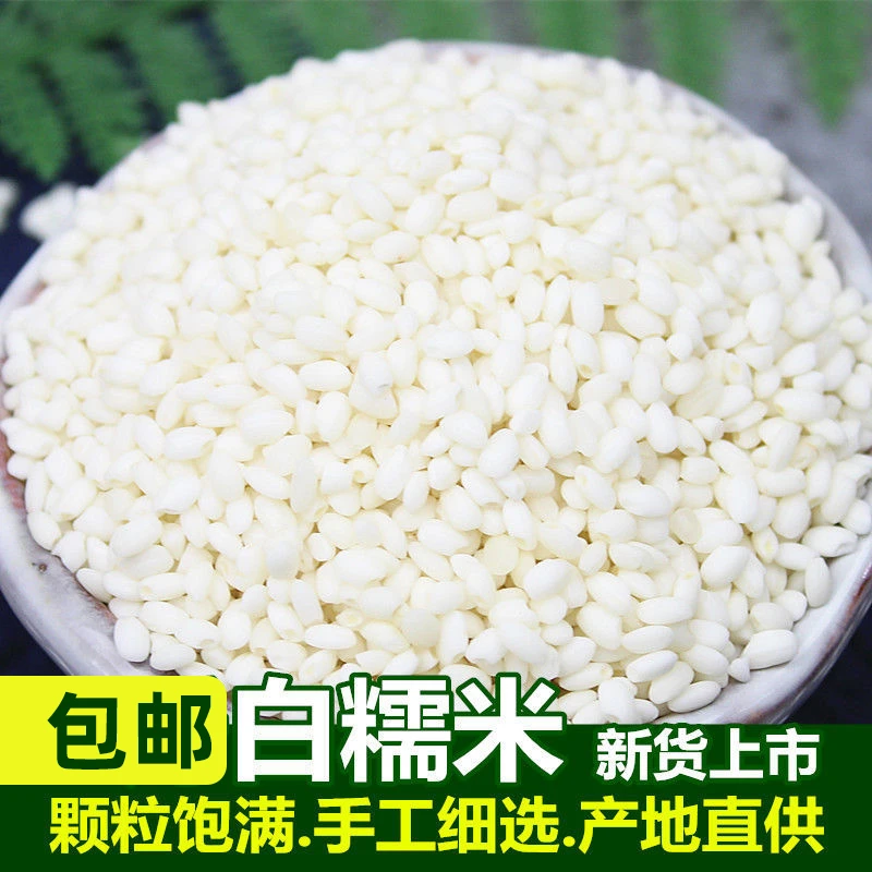糯米圆糯米白糯米江米粘大米酿酒包粽子米米香饱满膳食营养