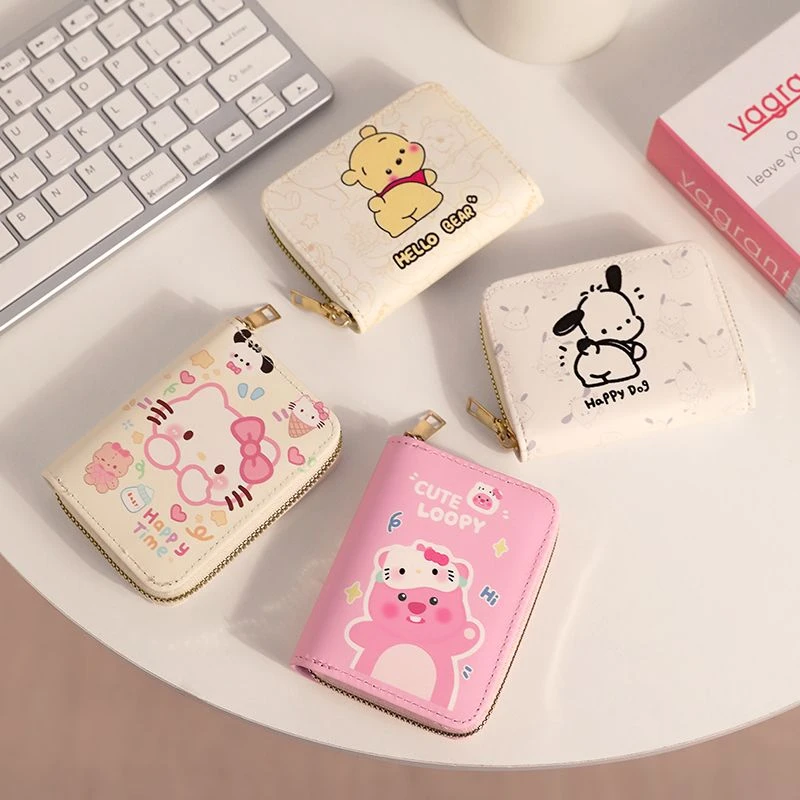 HelloKitty可爱卡通多卡位卡包大容量便携大学生卡包零钱包一体