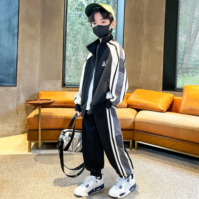 儿童装男童秋装套装春秋款2025新款大童运动洋气男孩帅气秋季衣服