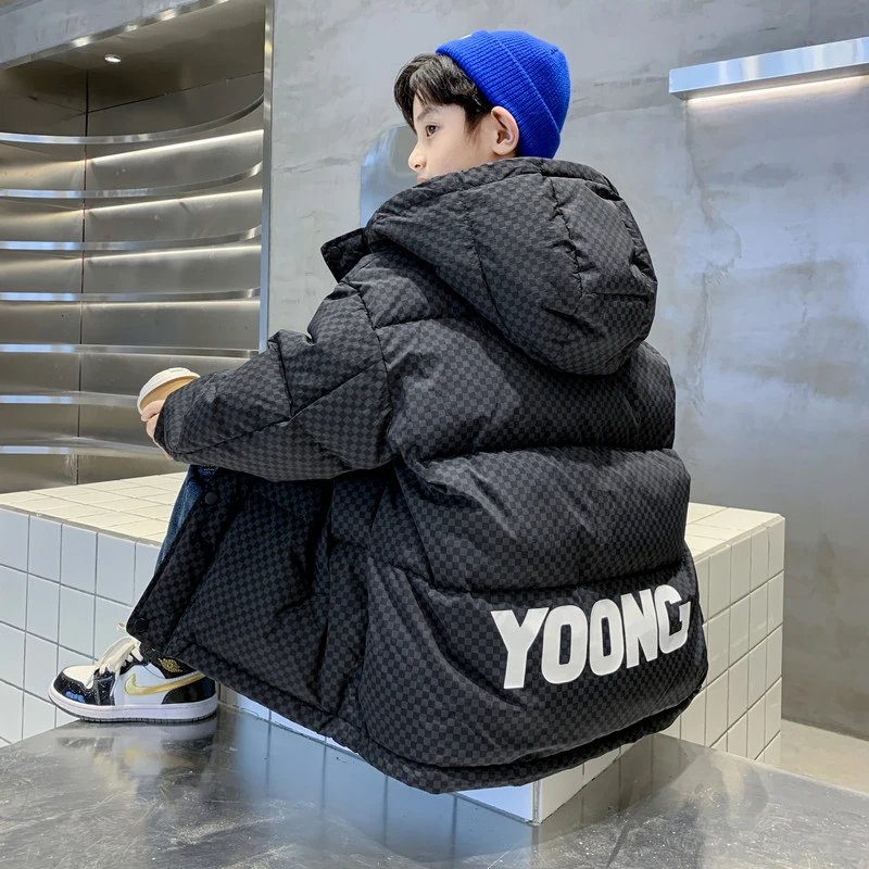 男童羽绒棉服冬季2024新款中大童加厚外套冬装洋气潮儿童时尚棉衣