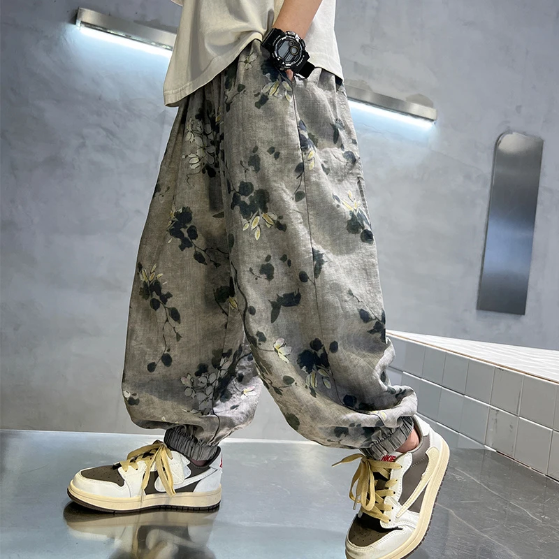 儿童装男童夏装防蚊裤2025新款宽松裤子中大童夏季薄款男孩休闲裤