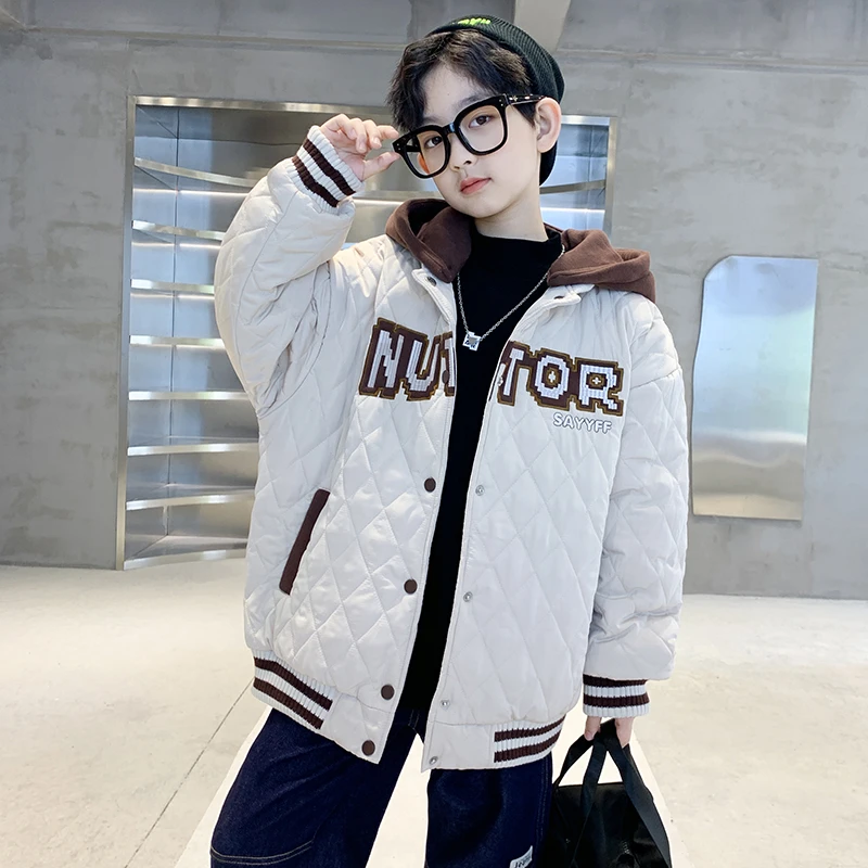 儿童装男童加绒外套秋冬款2025新款夹棉男孩冬装加厚中大童冬季潮