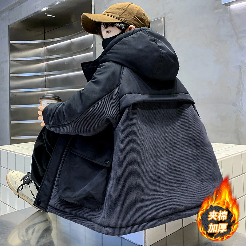 儿童装男童冬装夹棉外套2025新款秋冬装中大童男孩冬季加厚派克服