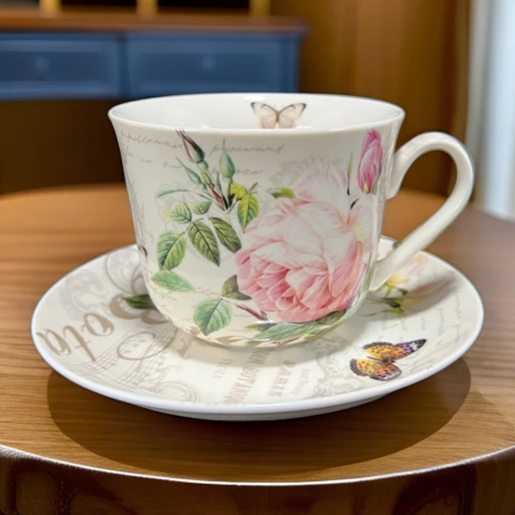 出口外贸品牌特大容量500毫升骨瓷咖啡杯奶茶杯花茶杯家用高档