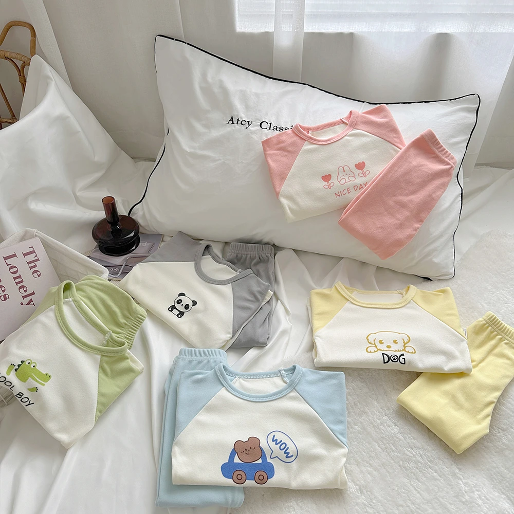 儿童内衣套装秋季新款宝宝保暖德绒男童秋衣秋裤女童家居服童装