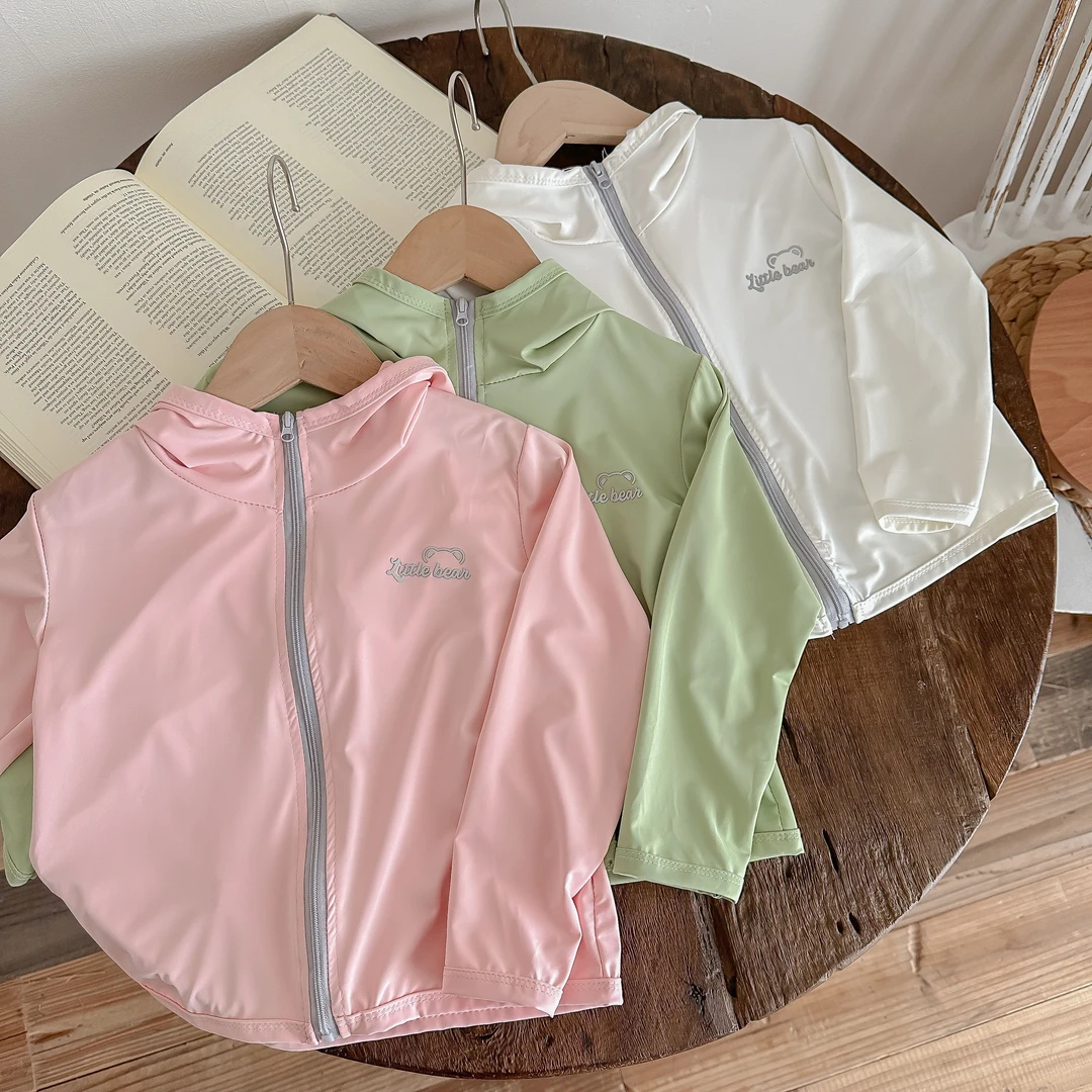 UPF50+儿童连帽防晒衣夏季男女童轻薄透气冰丝防紫外中大童防晒服