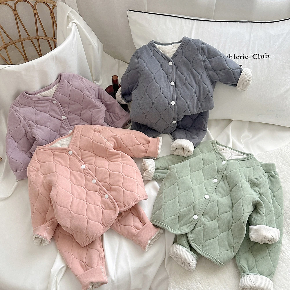 【远哥专属】蚕丝羊毛加厚棉袄校服神器儿童保暖上衣秋冬三层夹棉