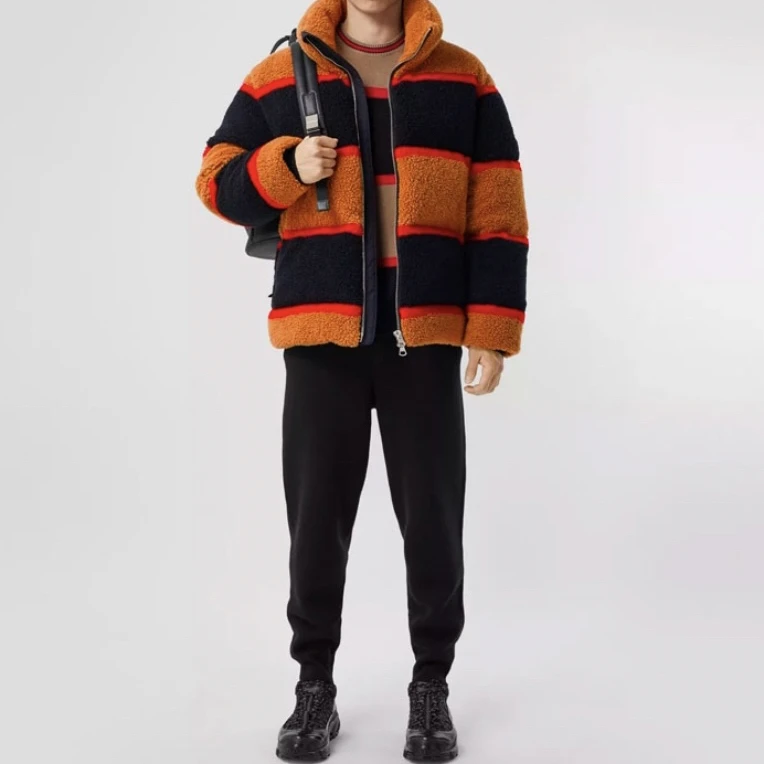 CQ Burberry 条纹泰迪羽绒服/L码/全新带吊/公价14800/16632