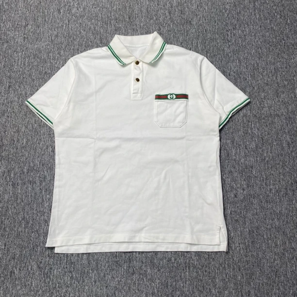CQ Gucci刺绣徽标Polo短袖/M码/95新/毒4029/7995