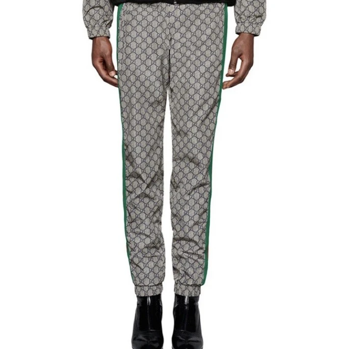 99新 GUCCI/古驰 7297/双G满印束脚针织运动裤/XXL码/99新